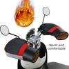 Motorcycle Handlebar Muffs Winter Windproof Heated Gloves Battery Hand Warmers Windshield Reflective Safety Gear