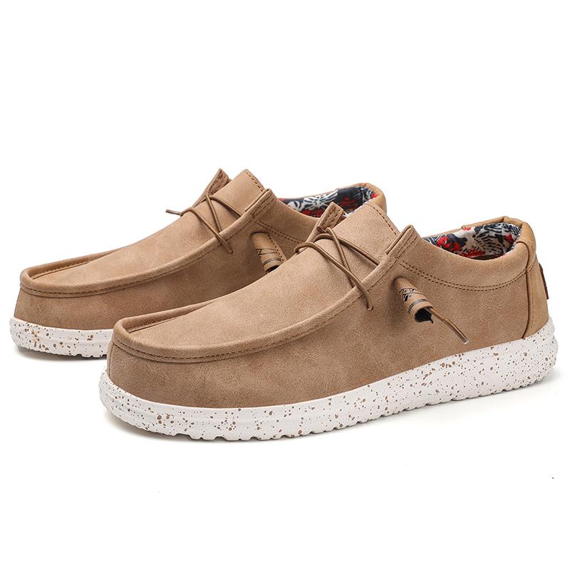 Pánské lehké kožené ležérní boty Jaro Podzim 2026 Kožené boty nazouvací ploché plus velká velikost 48 49 50 51 Dropshipping