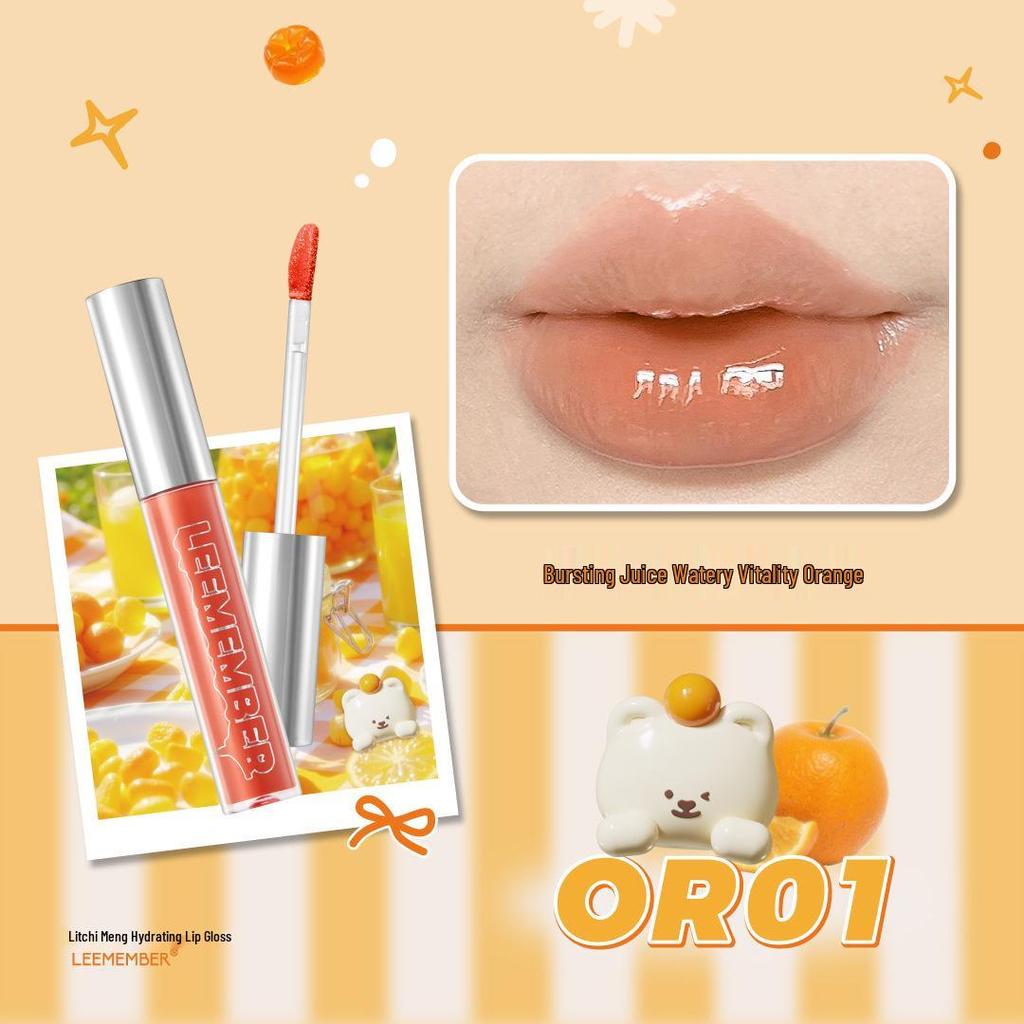 LEEMEMBER Laimeng Water Essence Lip Gloss Matte Chocolate Jelly Lipstick.