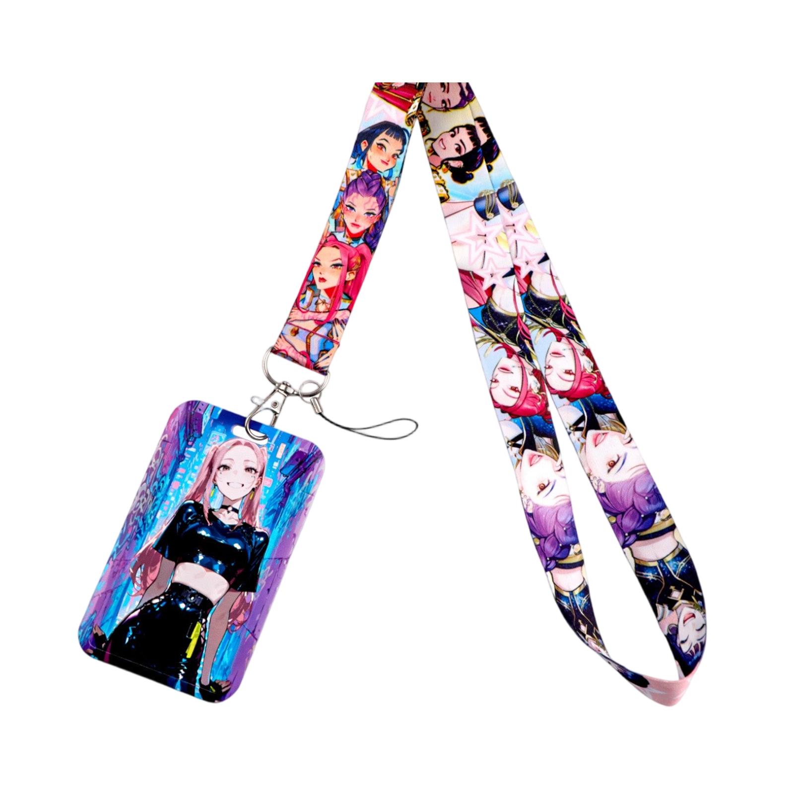 

Girl Group Mobile Phone Lanyard Card Holder, Bus Card, Student Card, Work ID Hard Protective Card Holder. One Size