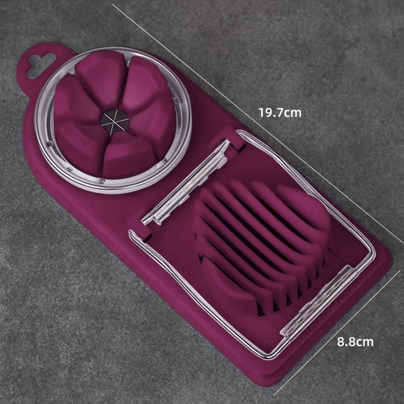 Multifunctional Egg Slicer Stainless Steel Manual Preserved Egg Slicer Egg Slicer All-in-one Preserved Egg Divider