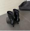 Herbst 2025 Spitz zulaufende Stiletto-Stiefeletten: Weiches Leder, Koreanischer Stil, Reißverschluss hinten, Modisches Chelsea-Design.