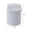 Mini Desktop Bin Small Trash Can Tube with Cover Bedroom Trash Can Garbage Can Clean Workspace Storage Box
