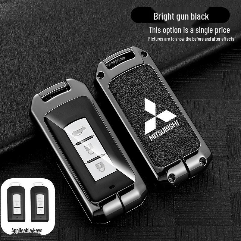 Mitsubishi Outlander, ASX, Pajero Key Case: Durable Metal Shell with Secure Buckle.