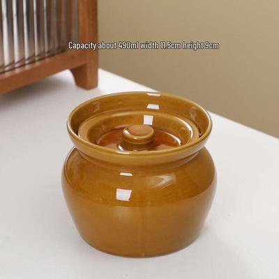 ZISIZ Single-Serving Ceramic Stew Pot with Lid