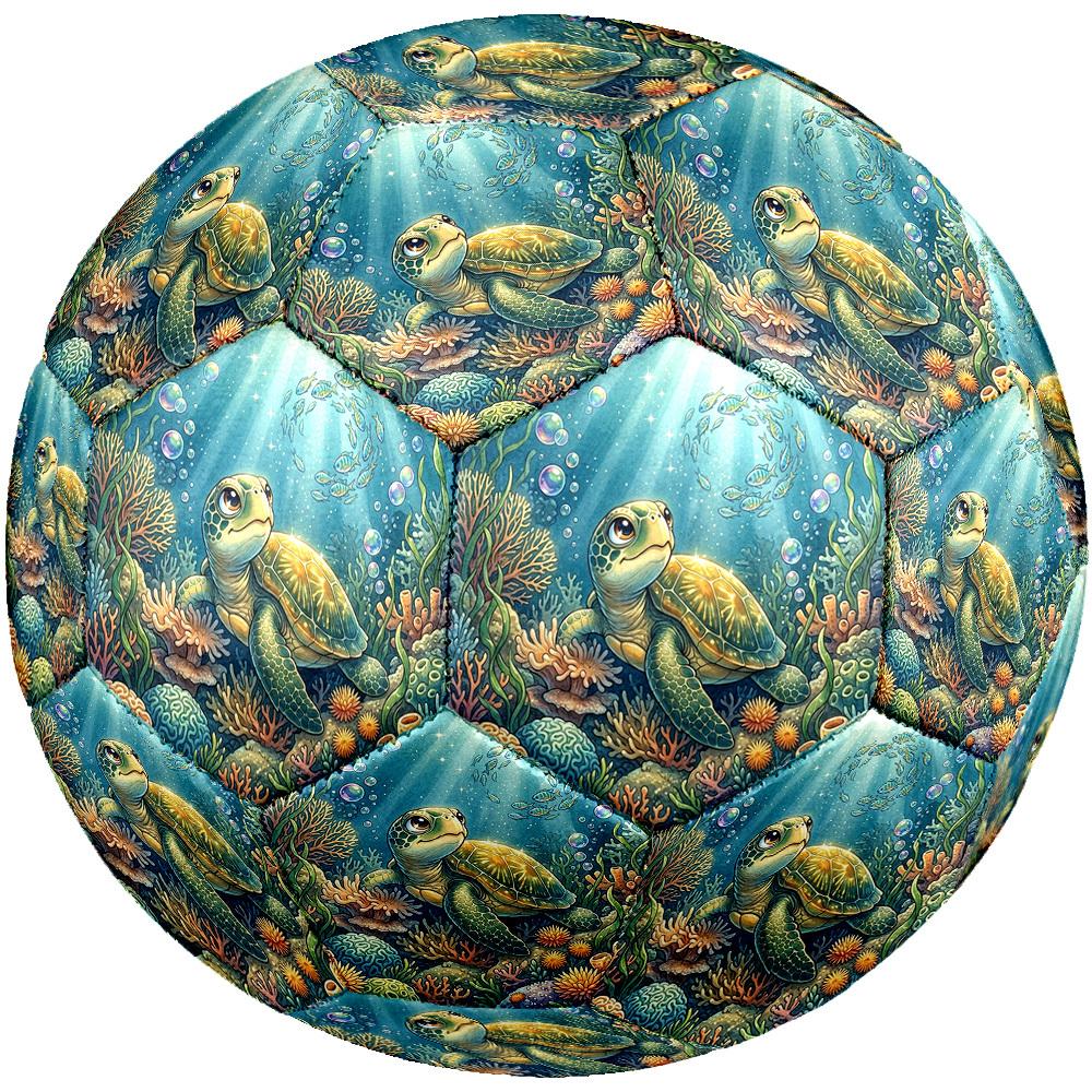 1pc Oceanic Serenity Theme Soccer Ball Football, Size 5, Lightweight PVC, Durable Outdoor Training Soccer Ball, Gift M61412