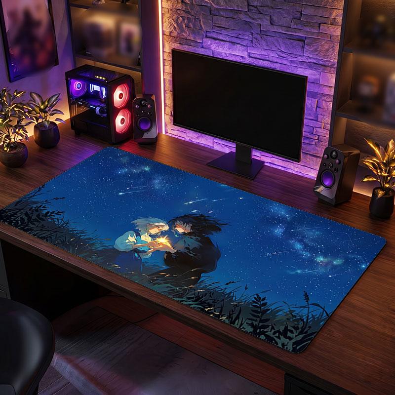 Big Mouse PadHowl's Moving Castle Extended Soft Desk Mat Gaming Office Computer Table Decor Mat