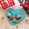 Small Dogs Cats Bibs Exquisite Pattern Bright Color Super Soft Wear Resistant Chinese Style Pet Accessories Bandanas Scarf