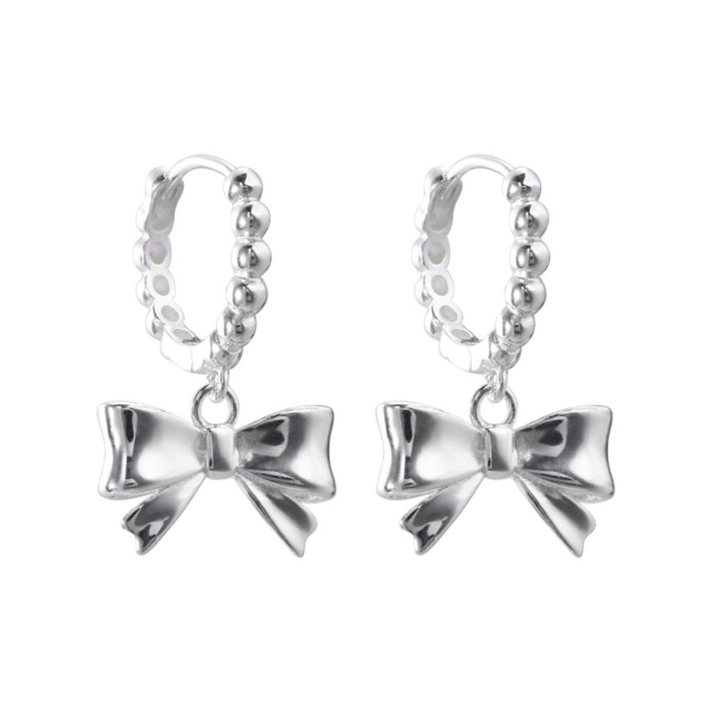 Delicate Bowknot Hoop Earrings Fashion Dangle Earrings Unique Gift for Fashionable Women and Girls