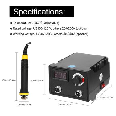 100W Multifunktionale Digitale Anzeige Elektrischer Kürbis Holzbrandmaschine mit 20 Stück Heizstiftspitzen