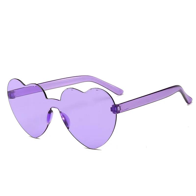 Heart-shaped Sunglasses Colorful Heart Glasses Candy Color Lenses Shades Funny Party Sun Glasses for Adults Lentes