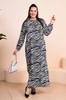 Women's Big Size Dress Mother Plus Size Dress Floral Hijab Clothing