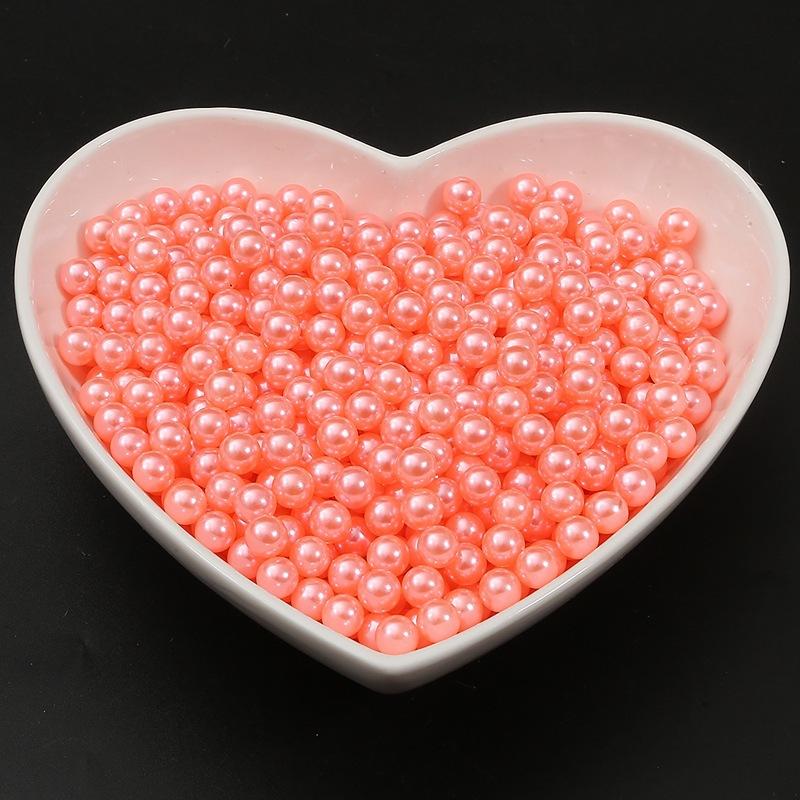 3-10Mm Non-Porous Abs Color Imitation Pearl Loose Beads Diy Handmade Drop Glue Filling Accessories Material Decorative Accessories