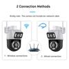 iCSee Dual-Lens Wireless WiFi Camera: HD Full-Color Night Vision & Mobile Remote Outdoor Surveillance