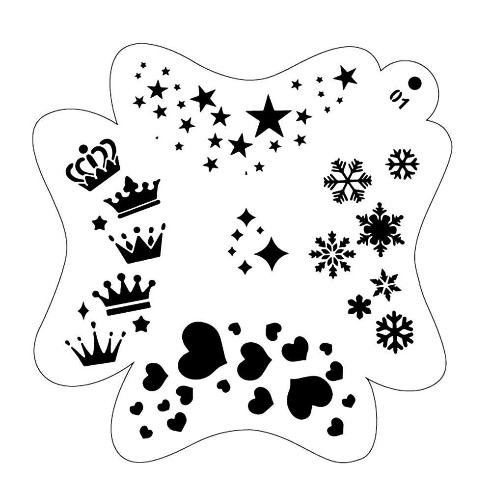 Halloween Birthday Party Temporary Tattoos Stencils for Body Painting Face Art Paint Template