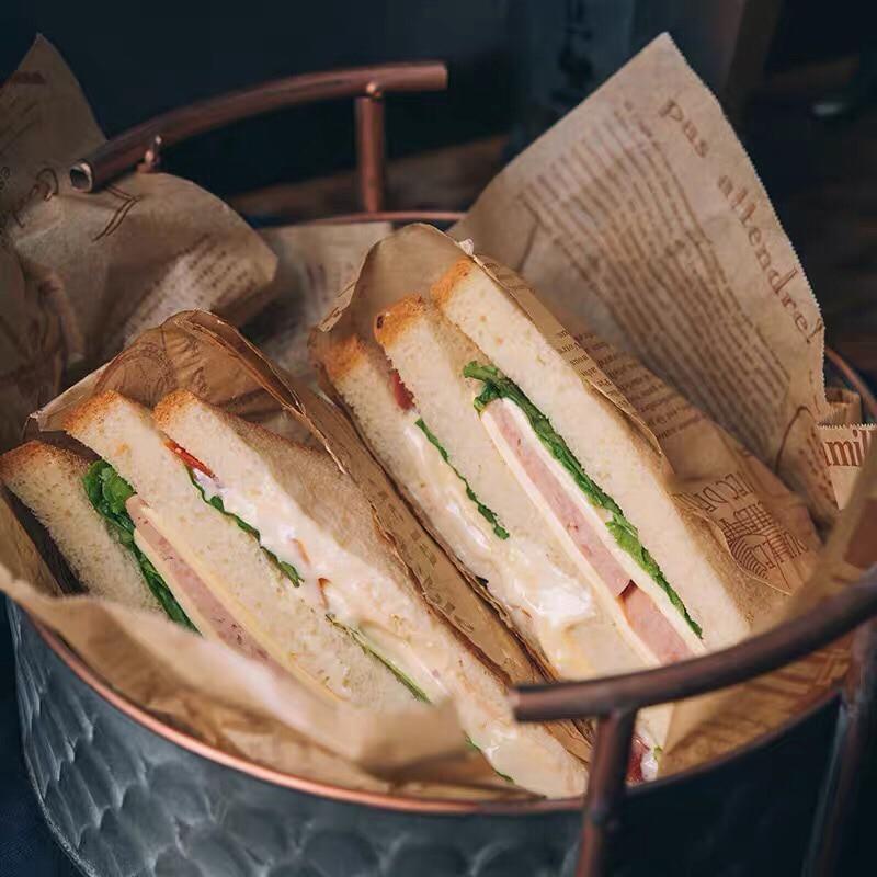 8m Baking Paper Sandwich Burger Wrapper Food Grade Cooking Paper Natural Color English Oil Paper Kitchen Tools