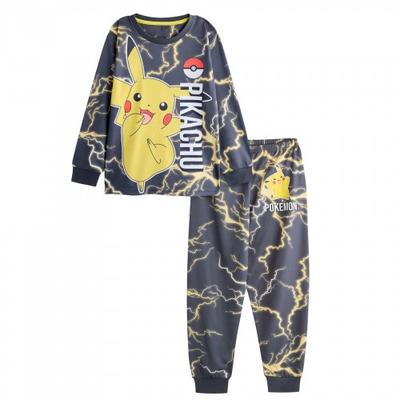 Boys Pikachu Long-Sleeved Long Pajamas Set