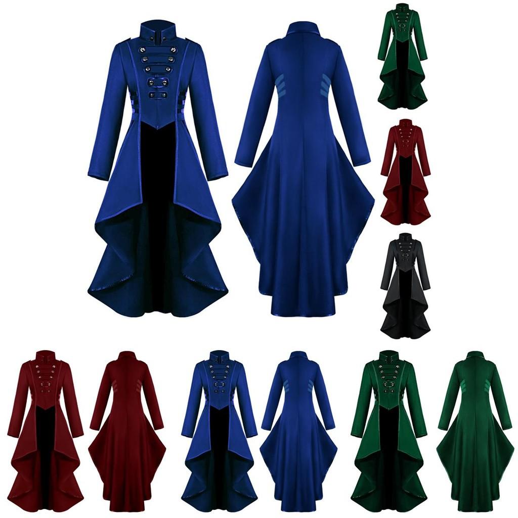 Elegant Women Vintage Medieval Tuxedo Gothic Tailcoat Perfect For Cosplay Costume