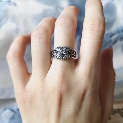 Yin Taifei Retro Verweerd Taotie Etnische Thaise Zilveren Ring - Gunstig, Modieus, Trendy Ontwerp