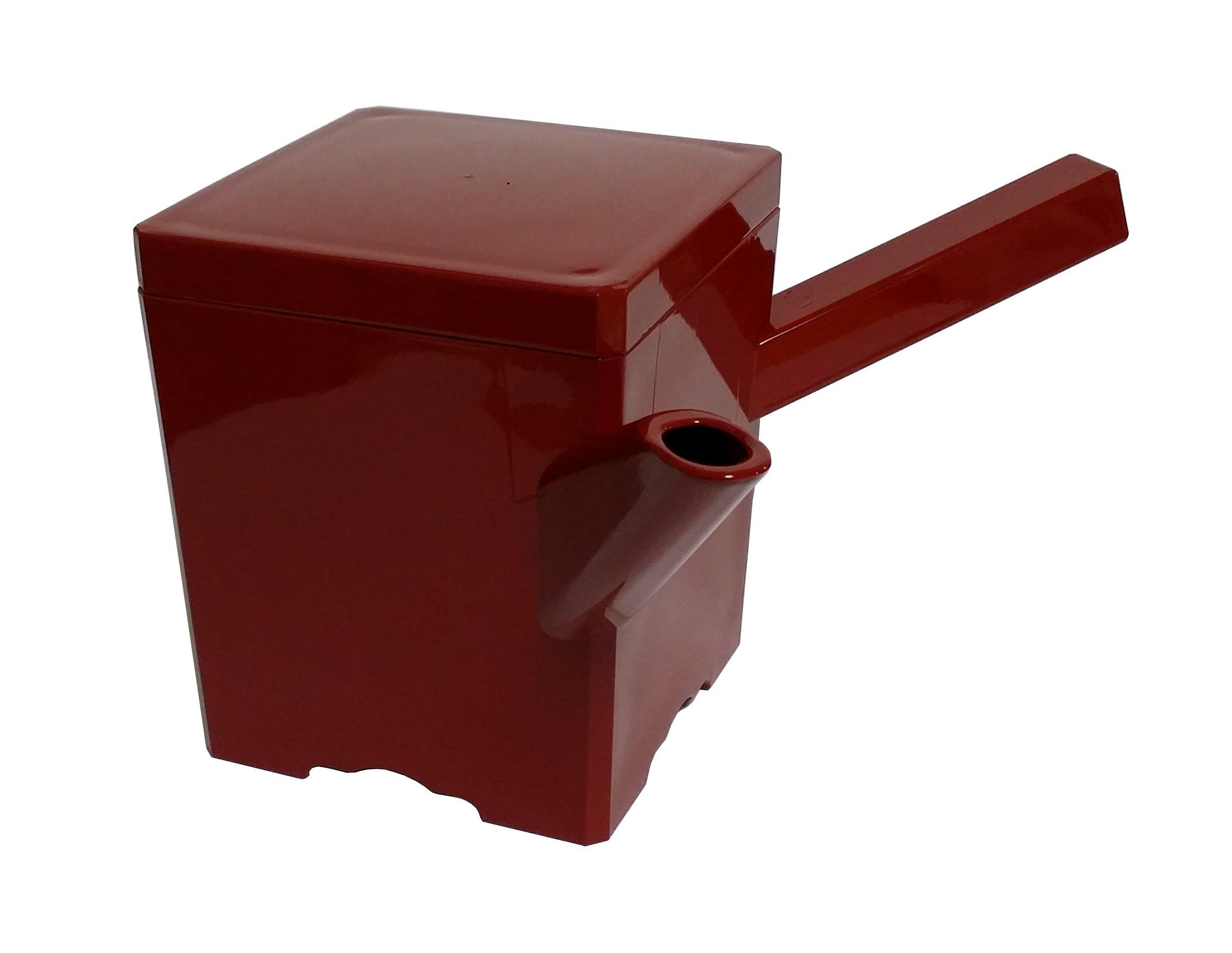 

Wakaizumi Lacquerware Kappo Lacquerware Teapot (Large) Square Vermilion (620cc) 1-556-12