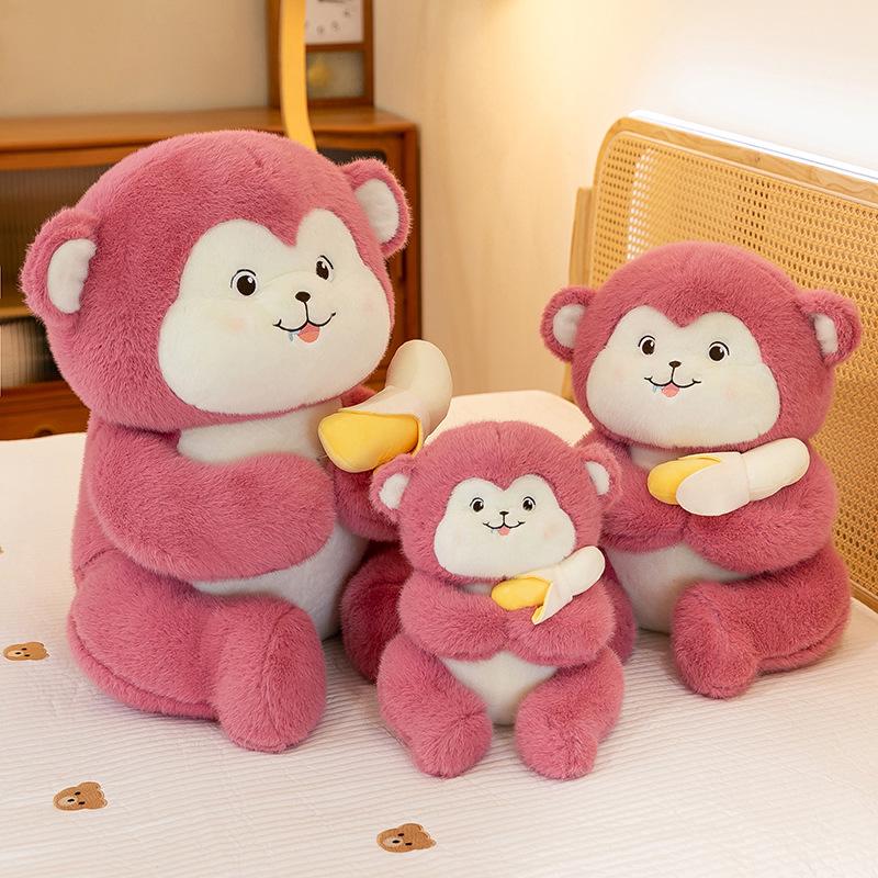 Plush Retractable Banana Monkey Toy - Children's Favorite Rag Doll Gift
