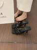French fairy style beige square head open-toed slippers women's summer wear 2025 new stiletto 7cm high-heeled sandals