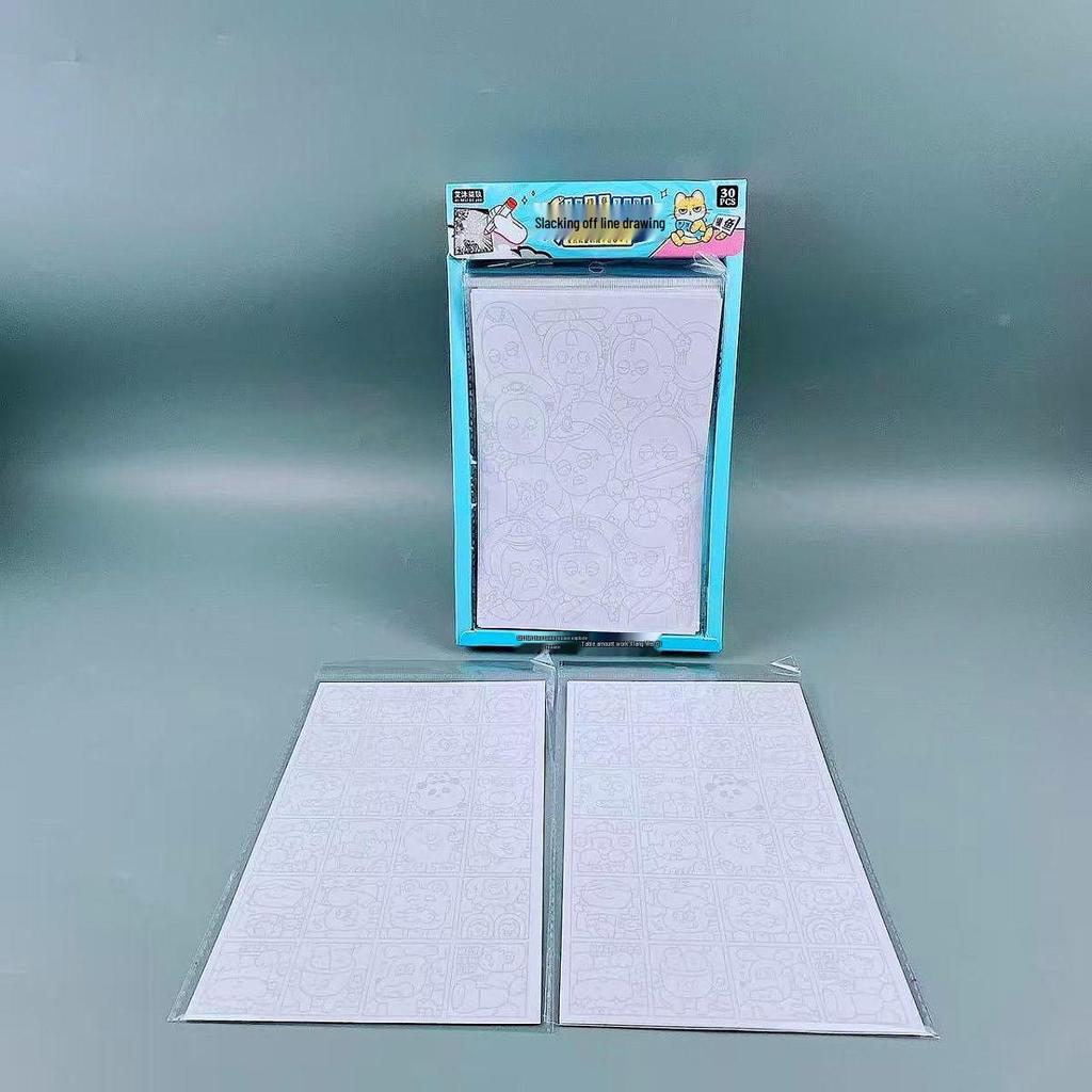 30-Piece Simple Sketch and Doodle Practice Set for Stress Relief and Creative Exploration