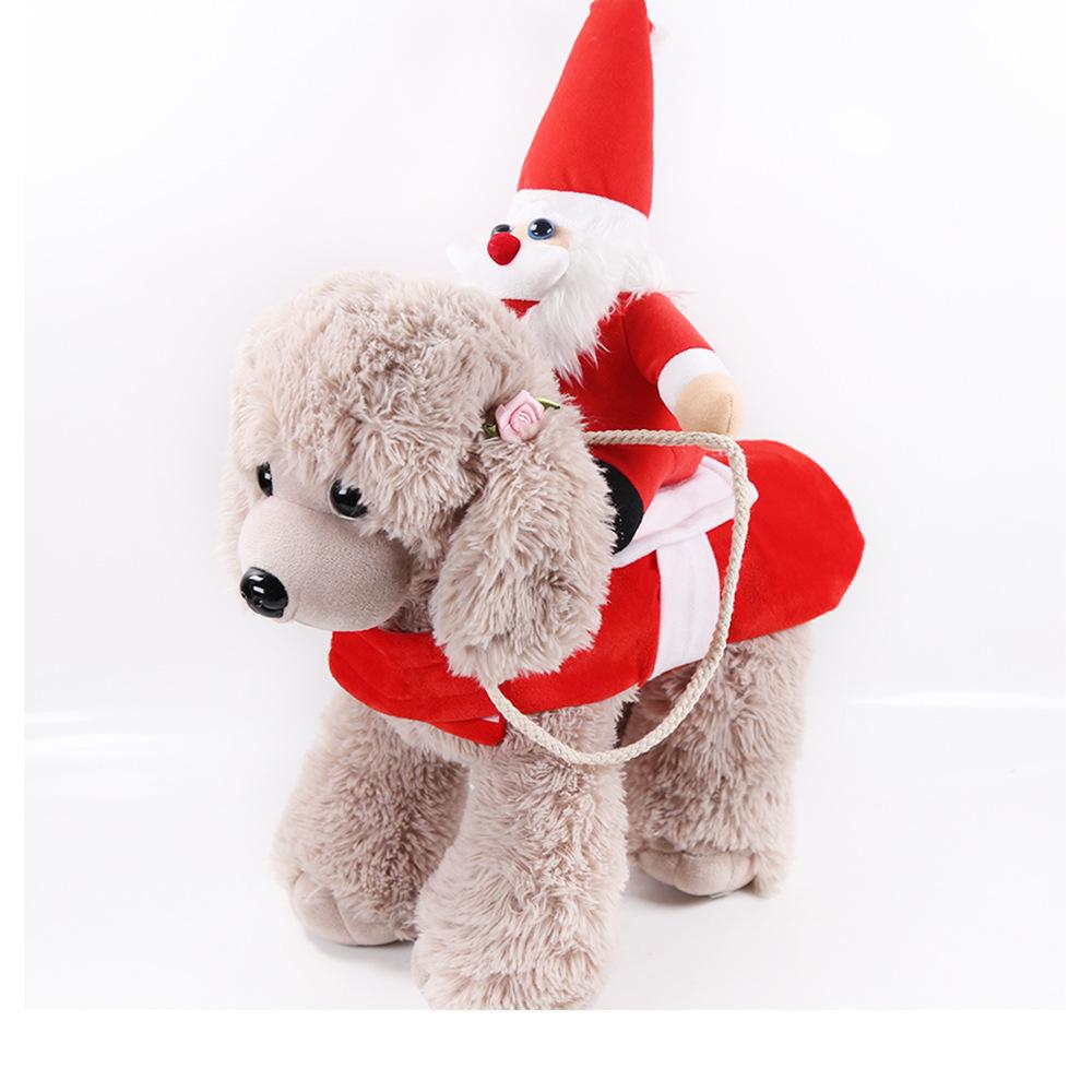Dog Cat Medium Large Dog Golden Retriever Christmas Cat Clothes Riding Outfit Santa Claus Dog Pet Supplies