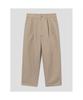 8SECONDS Cotton Wide Fit Half-Band Pants Beige