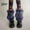 Trendy Faux Fur Cold Weather Winter Fuzzy Warmers Women Accessories Leg Soft Furry Fashion Essentials