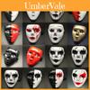 Unique Hand-painted White Full Face Mask For Halloween Costume Parties And Performances