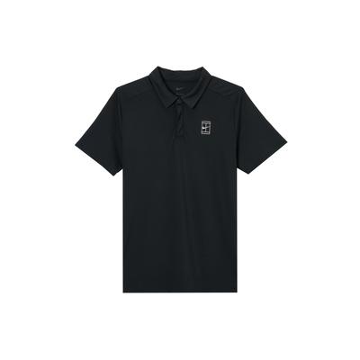 Court Advantage Dri-Fit Raglan Sleeve Logo Quick-Dry Breathable Tennis Polo Slim Fit Short Sleeve T-Shirt Men Tops Black White FZ6908010