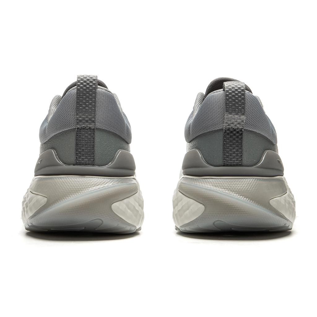 Li Ning Προστατευτικό Cloud Άνετο Ευέλικτο Συνθετικό Δέρμα Αντιολισθητικό Ανθεκτικό στη Φθορά Χαμηλό Casual Παπούτσια Τρεξίματος Ανδρικό Sneaker Γκρι AGLU251-2