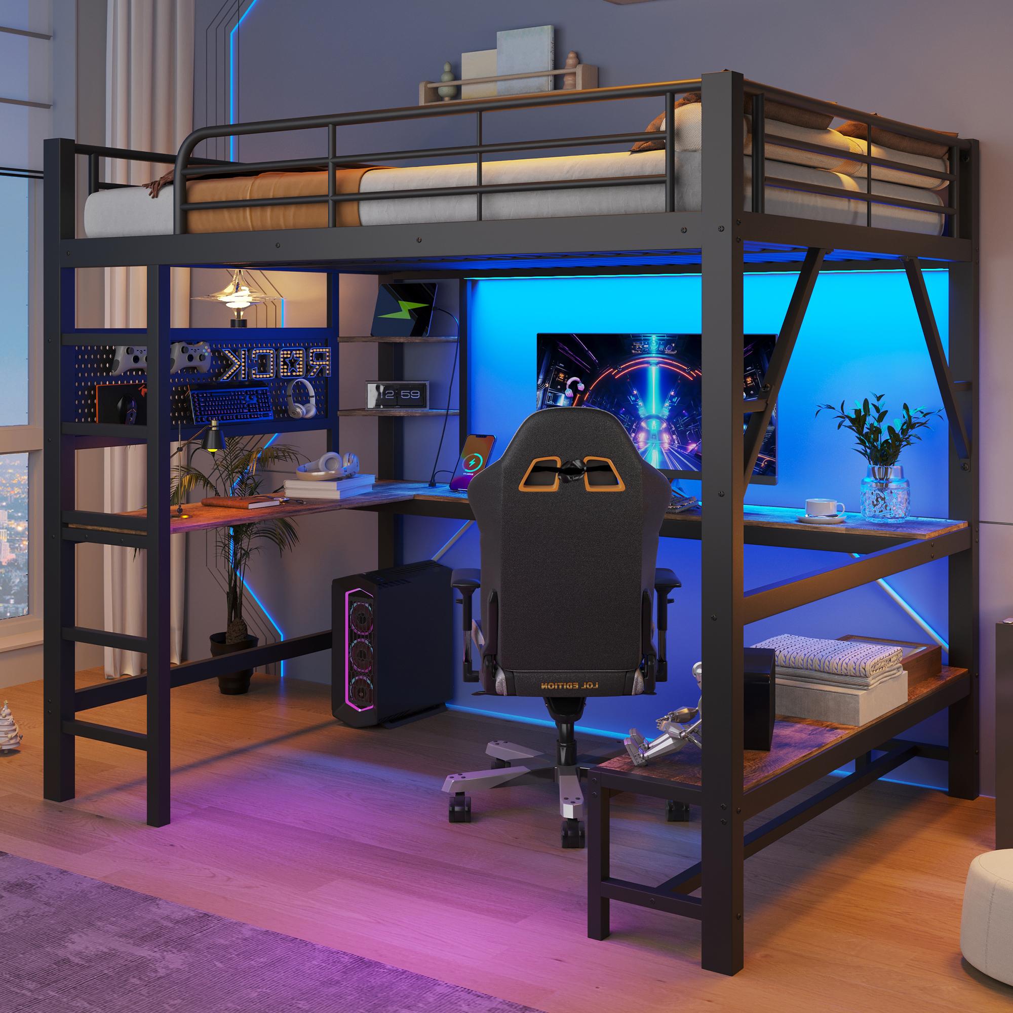 Loft Bed, 160 x 200cm, Iron