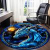 1pc Dragon Fantasy Office Round Area Rug, Under Office Chairs Bedroom Living Room Home Decor, Room Deco