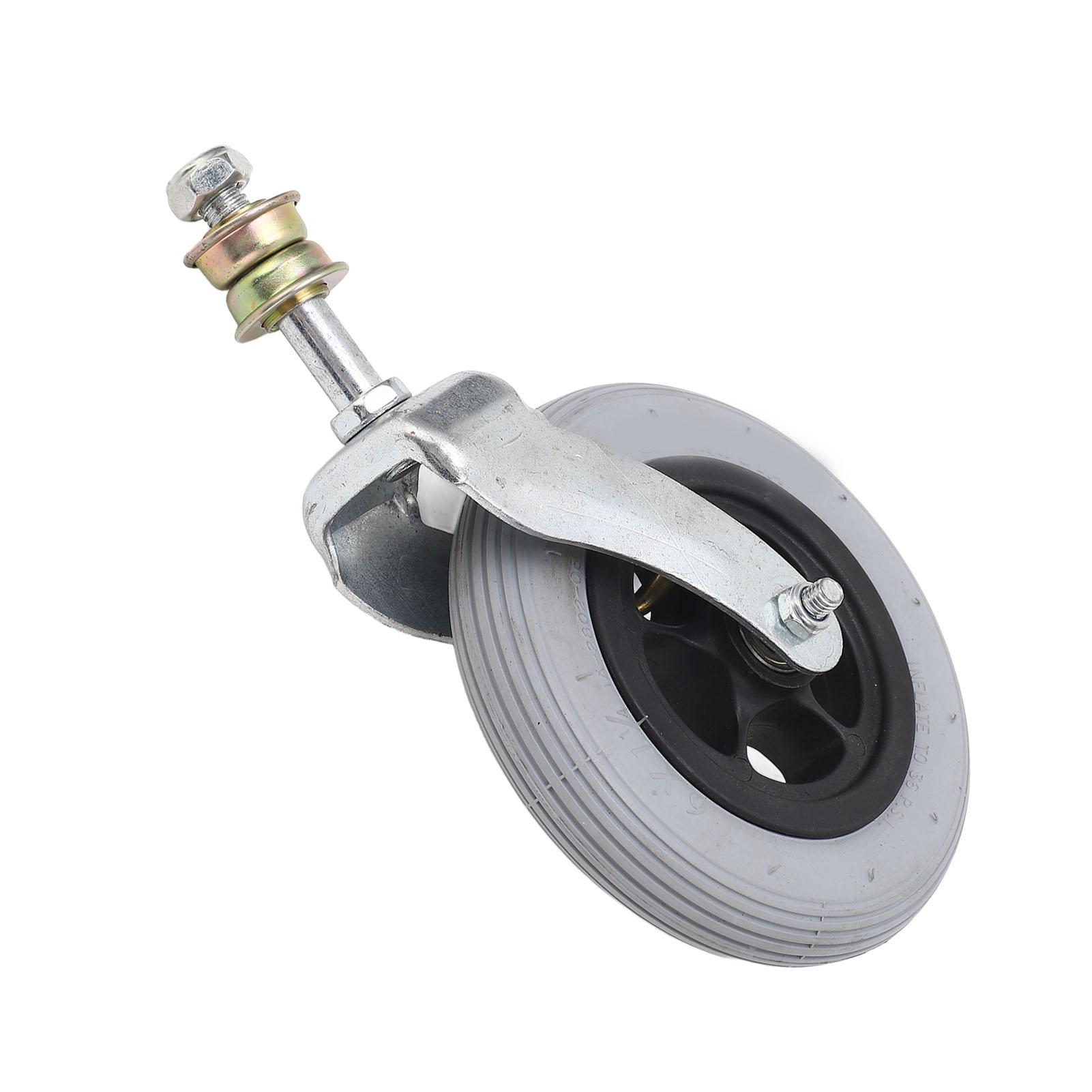 

Сменное колесо для инвалидной коляски, серое, 6 дюймов, ПУ, надувное, универсальное переднее колесо для инвалидной коляски