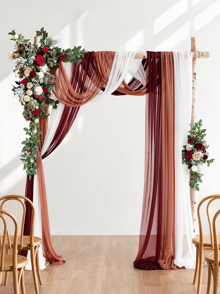 6M / 10M Wedding Arch Draping Elegant Sheer Drapery Fabric Party Backdrop Curtain Home Decor Ceremony Decoration Supplies