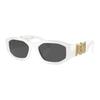 Versace Gafas de Sol Rectangulares Elegantes de Moda con Lente Gris Unisex Gafas de Sol 0VE436140187