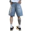 Men's Trendy Washable Denim Capris: High-End, Loose-Fit, Wide-Leg Summer Shorts.