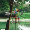 Courtyard Weather Vane Outdoor Weather Vane Colorful Iron Owl Wind Vane with Hot Air Balloon Toucan Outdoor Garden for Courtyard