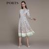 Ports Women's Light Pink Floral Print Midi Dress
