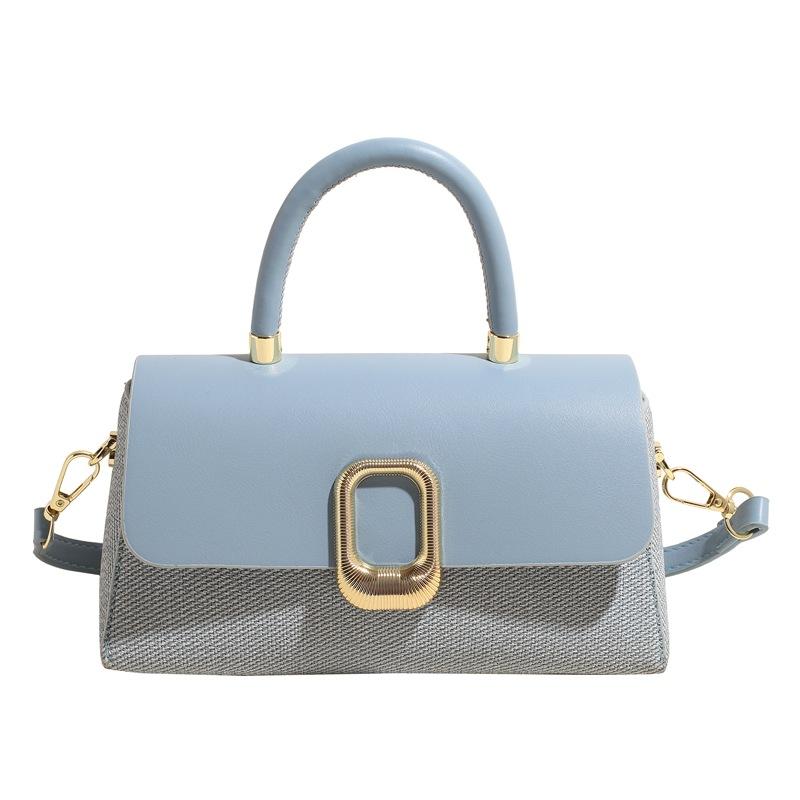 

Korean new product fashion hot sale niche temperament elegant portable small square bag women commuting versatile solid color messenger bag
