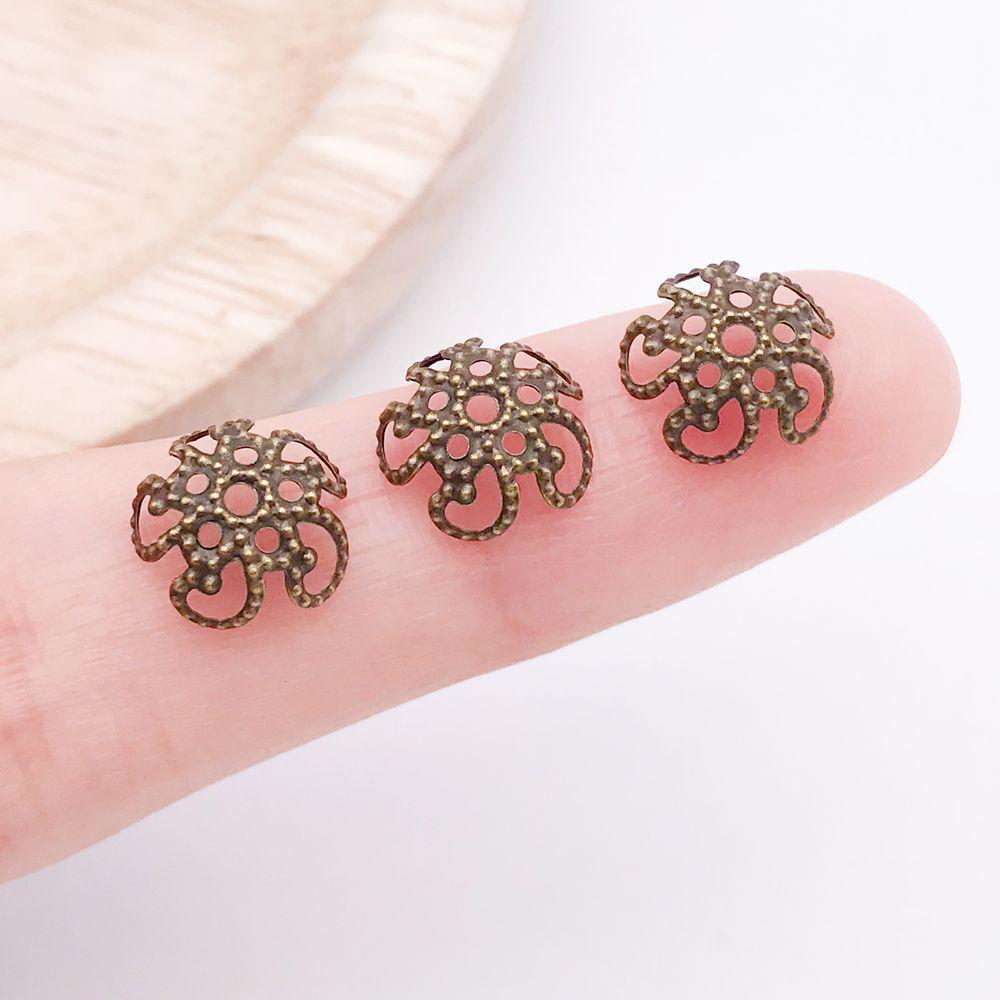 12 Multi-Color Alloy Five-Petal Flower Charm Set for DIY Jewelry
