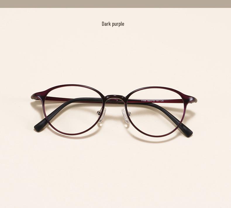 1144 Ultralight Tungsten-Carbon Plastic Myopia Eyeglass Frames for Men & Women - Small Oval Student Optical Glasses