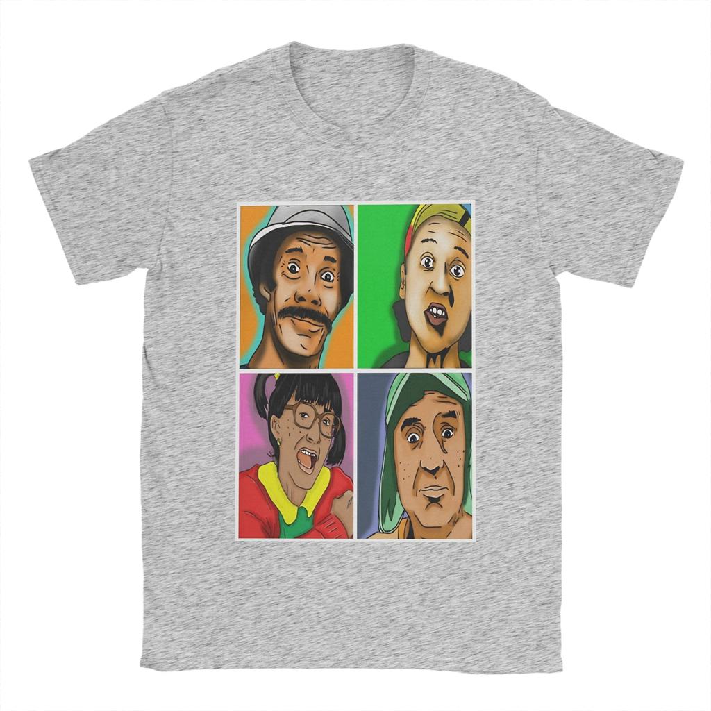 TShirts Unisex El Chavo Del Ocho Fashion Pure Cotton Tees Round Collar Short Sleeve T Shirt Summer Clothes