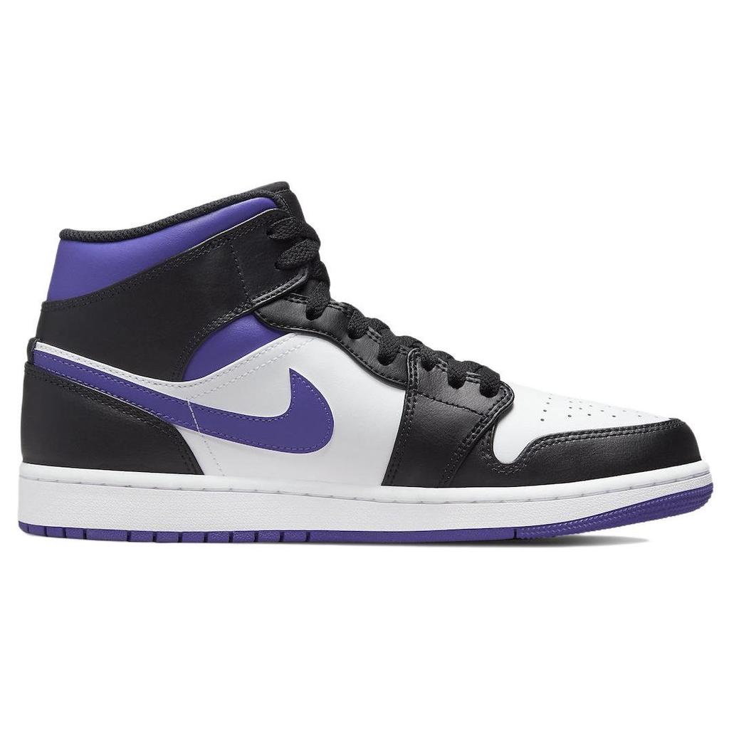 Air Jordan 1 Mid Dark Iris Men Sneakers Purple White Black 554724-095