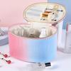 Gradient color portable portable large-capacity cosmetic bag, made of PU
