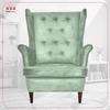 Diana Scandinavian Wing Chair Family Furniture Mint Pistachio Suede