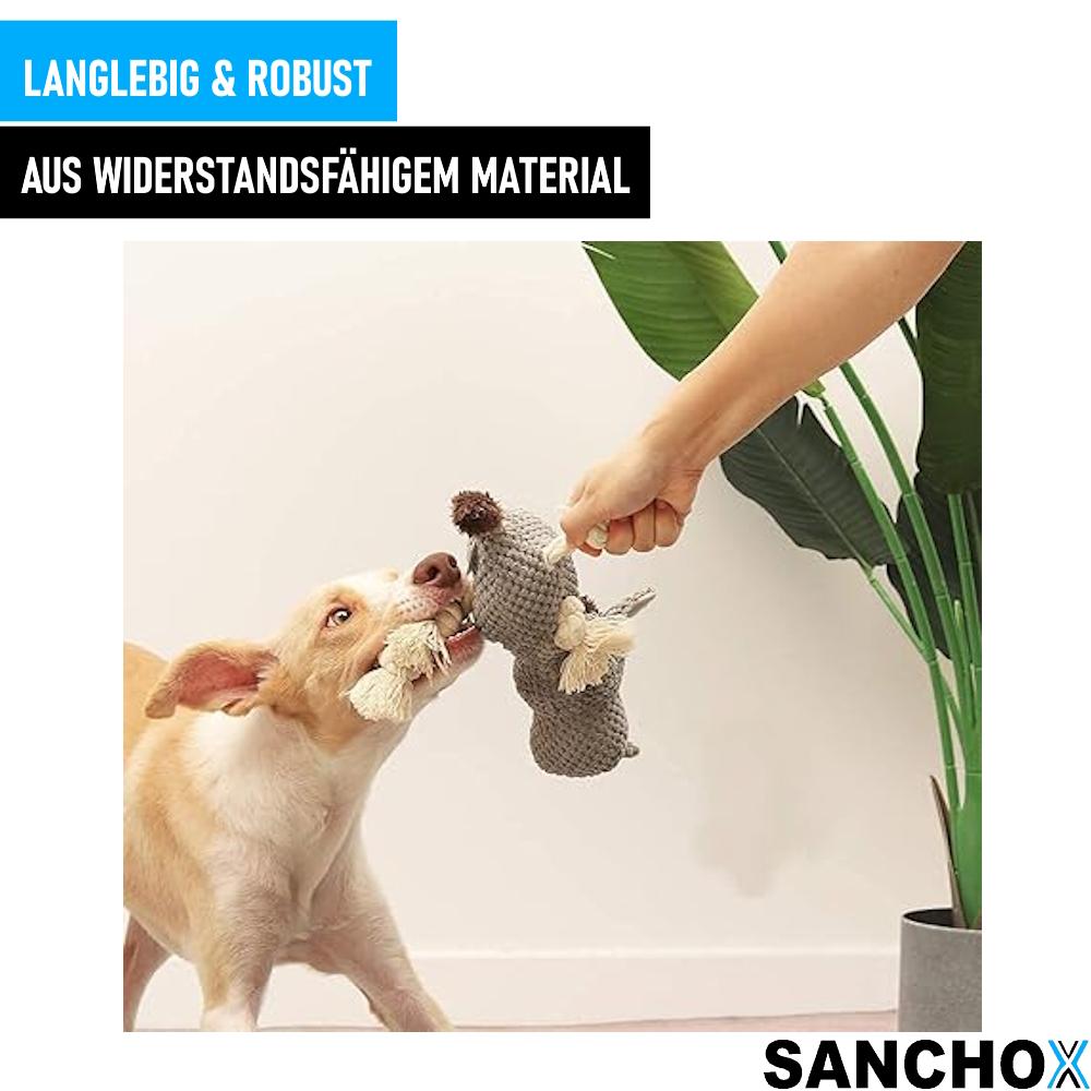 SANCHOX Plush Dog Toy Donkey Toy Stuffed Animal Cuddly Toy with Ropes