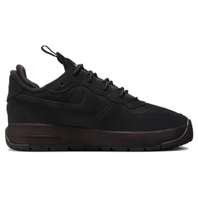 Nike Air Force 1 Wild Low Black Velvet Brown Women's Sneakers FB2348-001
